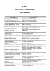 A) Tabella propedeuticità