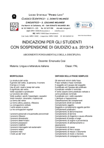 INDICAZIONI PER GLI STUDENTI CON SOSPENSIONE DI