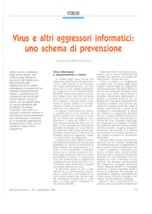 Virus e altri aggressori informatici: uno schema di prevenzione