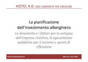 La pianificazione dell`investimento alberghiero