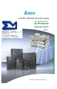 Scarica qui il Manuale Inverter Delta Serie CP2000_it