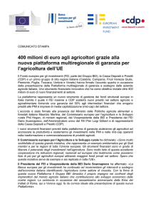 400 milioni di euro agli agricoltori grazie alla nuova piattaforma