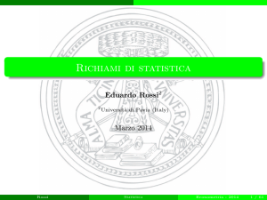 Richiami di statistica - Università degli studi di Pavia