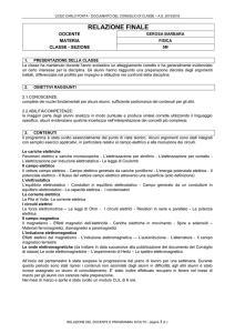 relazione FISICA 5M - Liceo Statale Carlo Porta | Erba