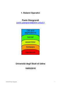 L`evoluzione dei sistemi operativi - Nucleo di Ricerca in Didattica