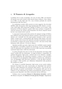 1. Il Numero di Avogadro