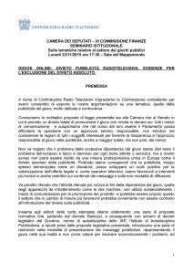 CONFINDUSTRIA RADIO TELEVISIONI 1 CAMERA DEI DEPUTATI