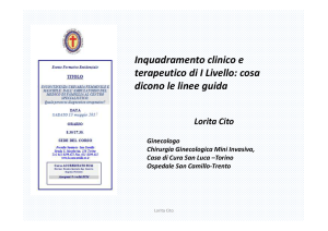 L. Cito - Inquadramento clinico e terapeutico di I Livello: cosa dicono