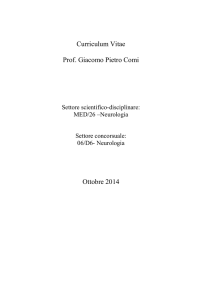 Curriculum Vitae Prof. Giacomo Pietro Comi Ottobre 2014