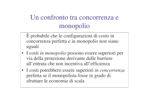 Un confronto tra concorrenza e monopolio