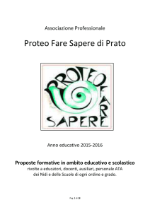 Proposte formative - ProteoFareSapere, Prato