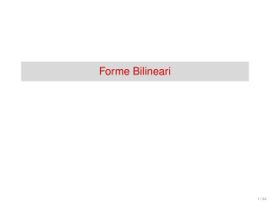 Forme Bilineari - I blog di Unica