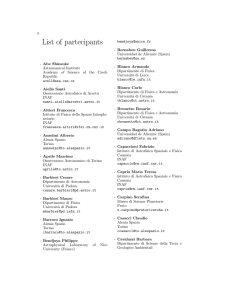 List of partecipants