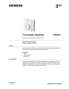 3562 Termostato ambiente RAA21..