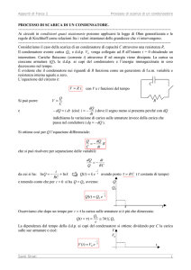 processo di scarica di un condensatore.