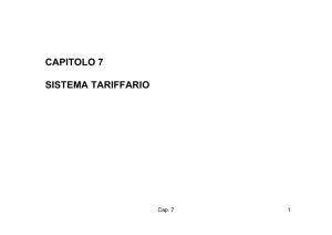 capitolo 7 sistema tariffario