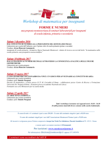 Forme e numeri - Associazione Montessori Parma