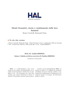 Monti Granatici, storia e cambiamento delle loro funzioni - Hal-SHS