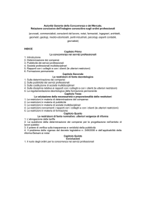 Autorità Garante della Concorrenza e del Mercato. Relazione