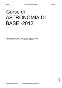 Corso di ASTRONOMIA DI BASE -2012