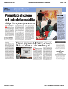 Pennellate di colore nel buio della malattia