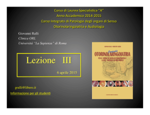 Scarica Lezione 3 CLA - Prof. Giovanni Ralli