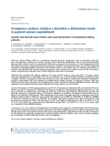 Scompenso cardiaco sistolico e diastolico e disfunzione renale in