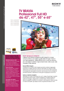 TV BRAVIA Professional Full HD da 42”, 47”, 55” e 65”