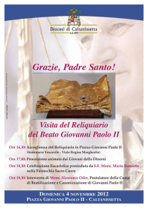 Visita Reliquiario Giovanni Paolo II