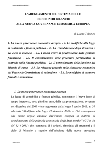 la riforma della contabilita` pubblica