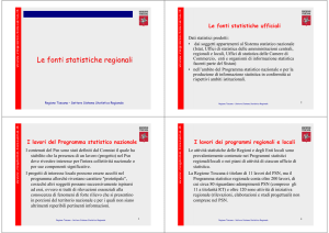 Le fonti statistiche regionali - UniFI