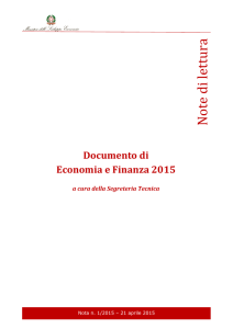 Nota 1 - Sintesi Documento di economia e finanza 2015