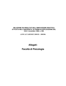 Allegati: Facoltà di Psicologia