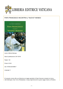 papa francesco incontra il "nuovo" mondo