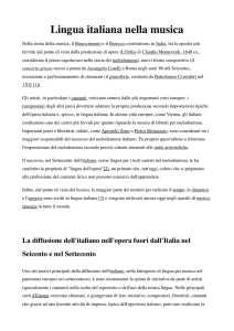 Lingua italiana nella musica(pages).