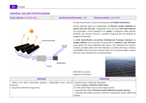 centrali fotovoltaiche - Tecnologia e didattica