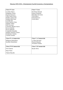 Messina 30/01/2016 –Orientamento Facoltà Economia