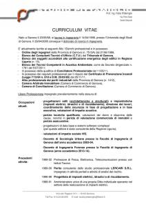 Pittamiglio Fabio - DICCA - Università degli studi di Genova