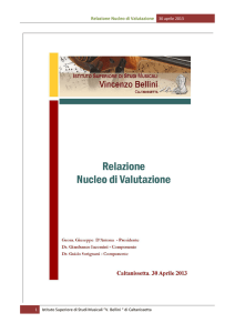 Relazione Nucleo di Valutazione 30 aprile 2013