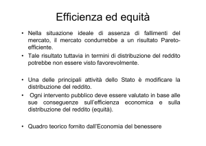 Efficienza ed equità - Facoltà di Economia