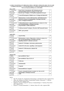 laurea magistrale in biologia per la ricerca molecolare, cellulare e