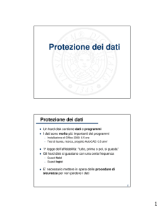 Protezione dei dati - Dipartimento di Ingegneria dell`Informazione