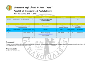 Università degli Studi di Enna “Kore” Università