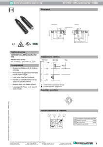 1 Barriera fotoelettrica laser diretta VS18/VSE18-M