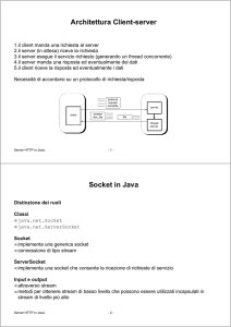 Architettura Client-server Socket in Java