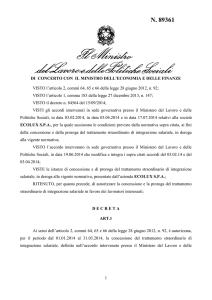 Decreto n. 89361 del 14/04/2015 - vai al sito del Ministero Lavoro e