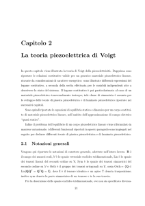 Capitolo 2 La teoria piezoelettrica di Voigt - ART