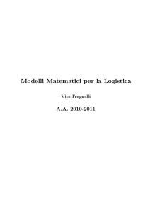 Modelli Matematici per la Logistica