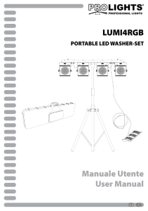 Manuale Utente User Manual LUMI4RGB