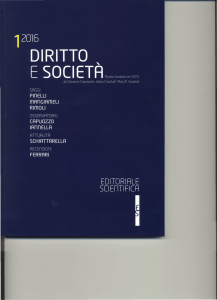 Diritto e società, n. 1/2016 - Biblioteca Corte dei Conti A. De Stefano